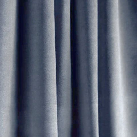 Ice Grey American Pleat Velvet Curtain