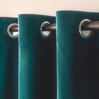 Teal Green Premium Velvet Curtain