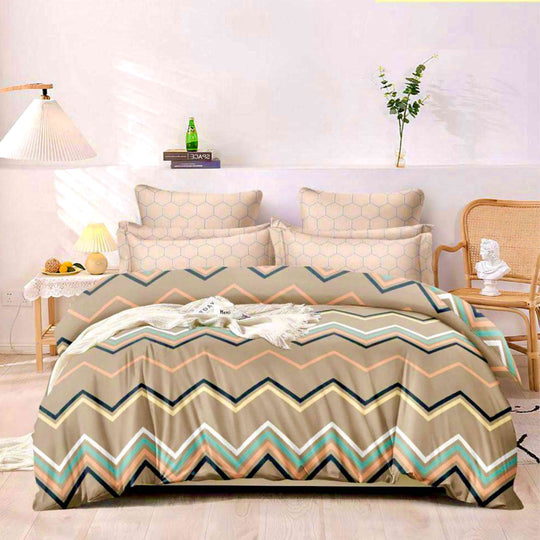 Striped Sand | Double Bed Cotton Comforter | Thin & Lightweight - Harsh Foundation India