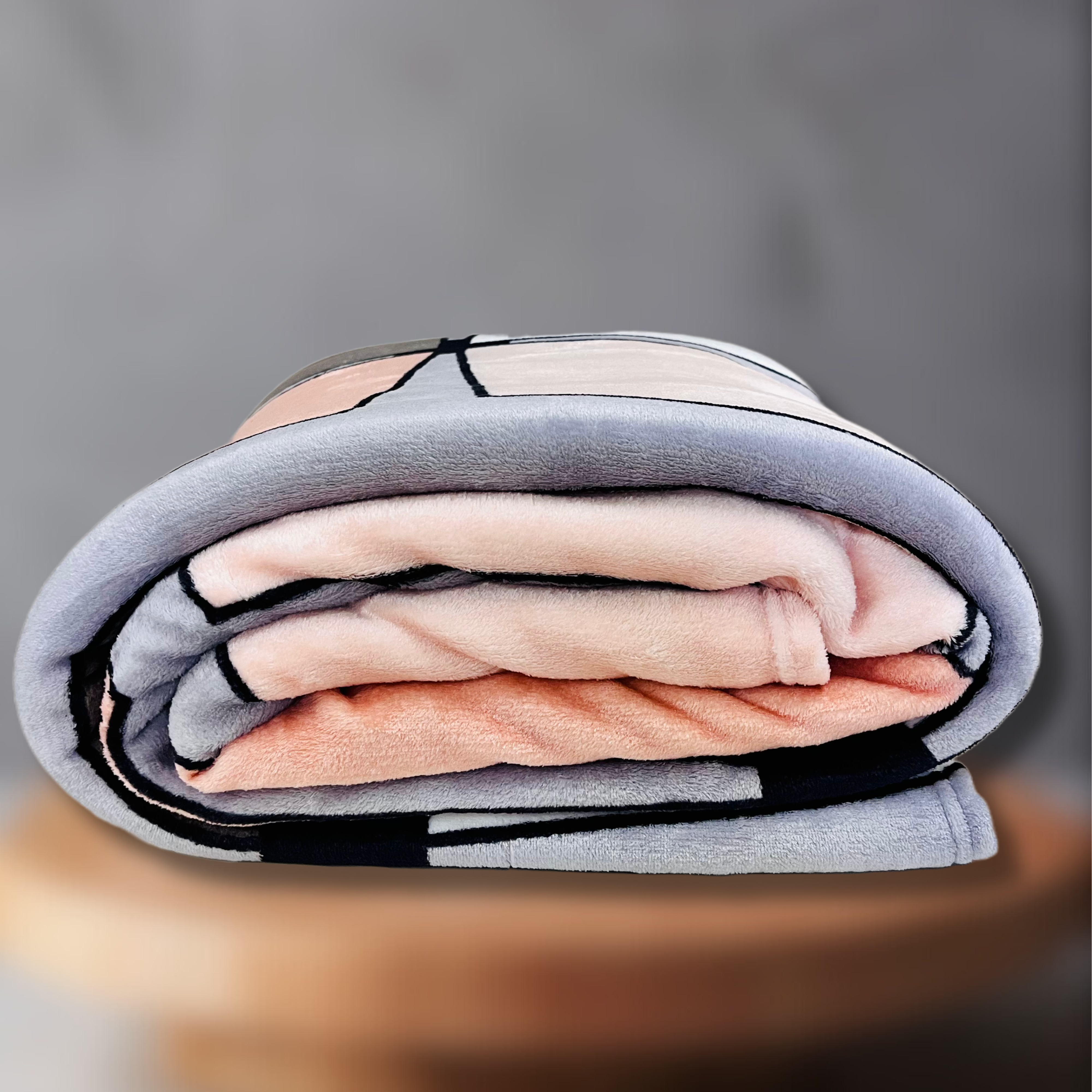 Pastel Blocks | Plush Flannel Blanket | Double Bed