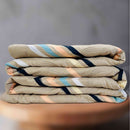 Striped Sand | Double Bed Cotton Comforter | Thin & Lightweight - Harsh Foundation India