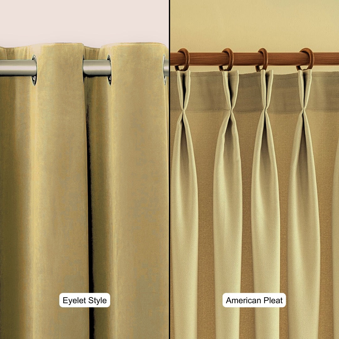 Modern Beige Premium Velvet Curtain