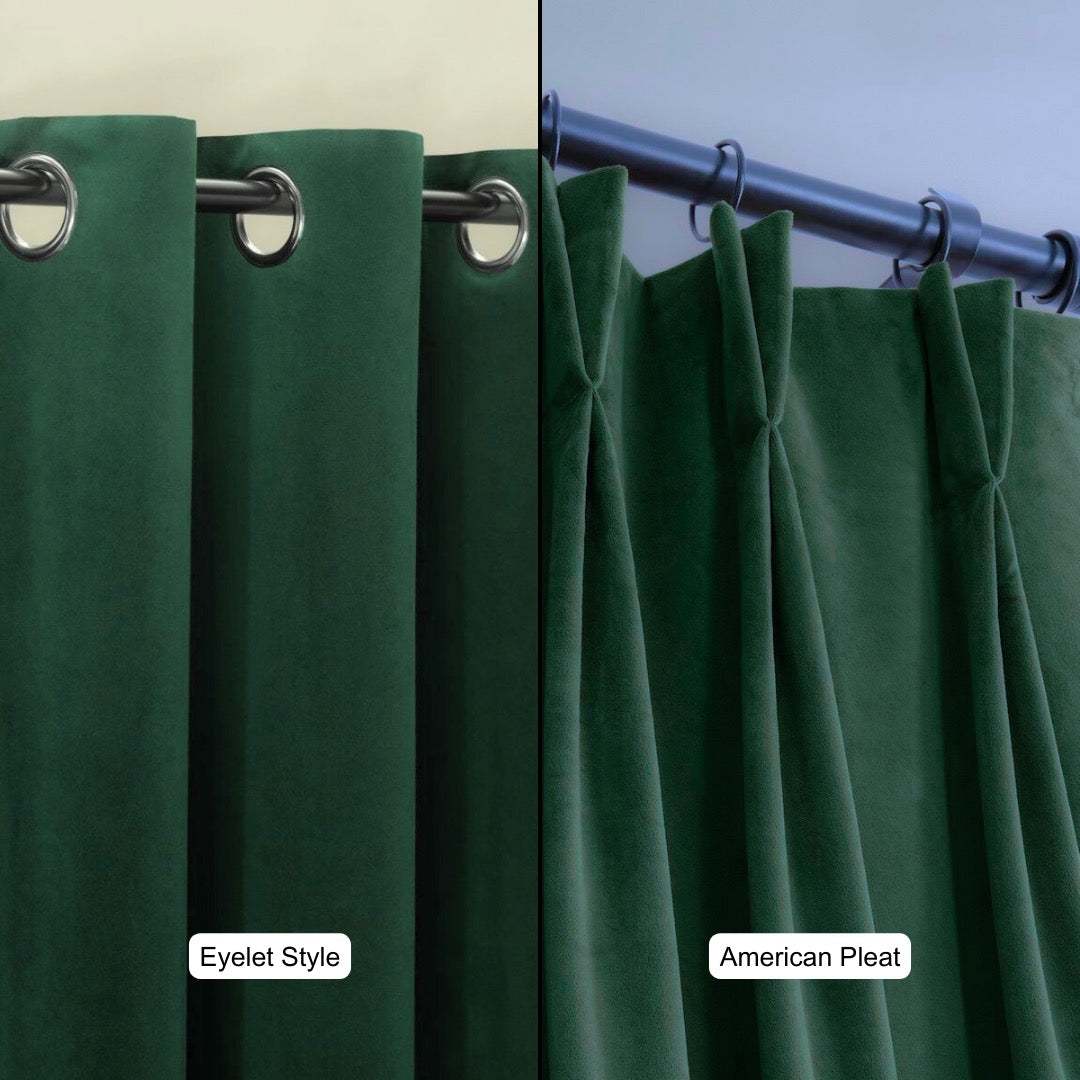 Bottle Green Premium Velvet Curtain