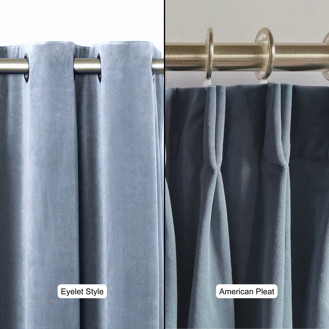 Ice Grey Premium Velvet Curtain