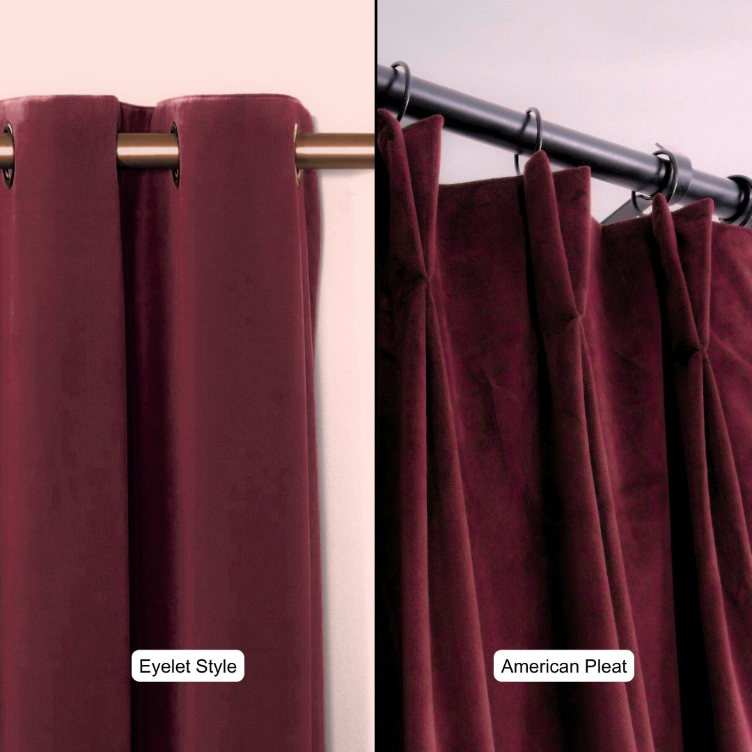 Bordeaux Premium Velvet Curtain