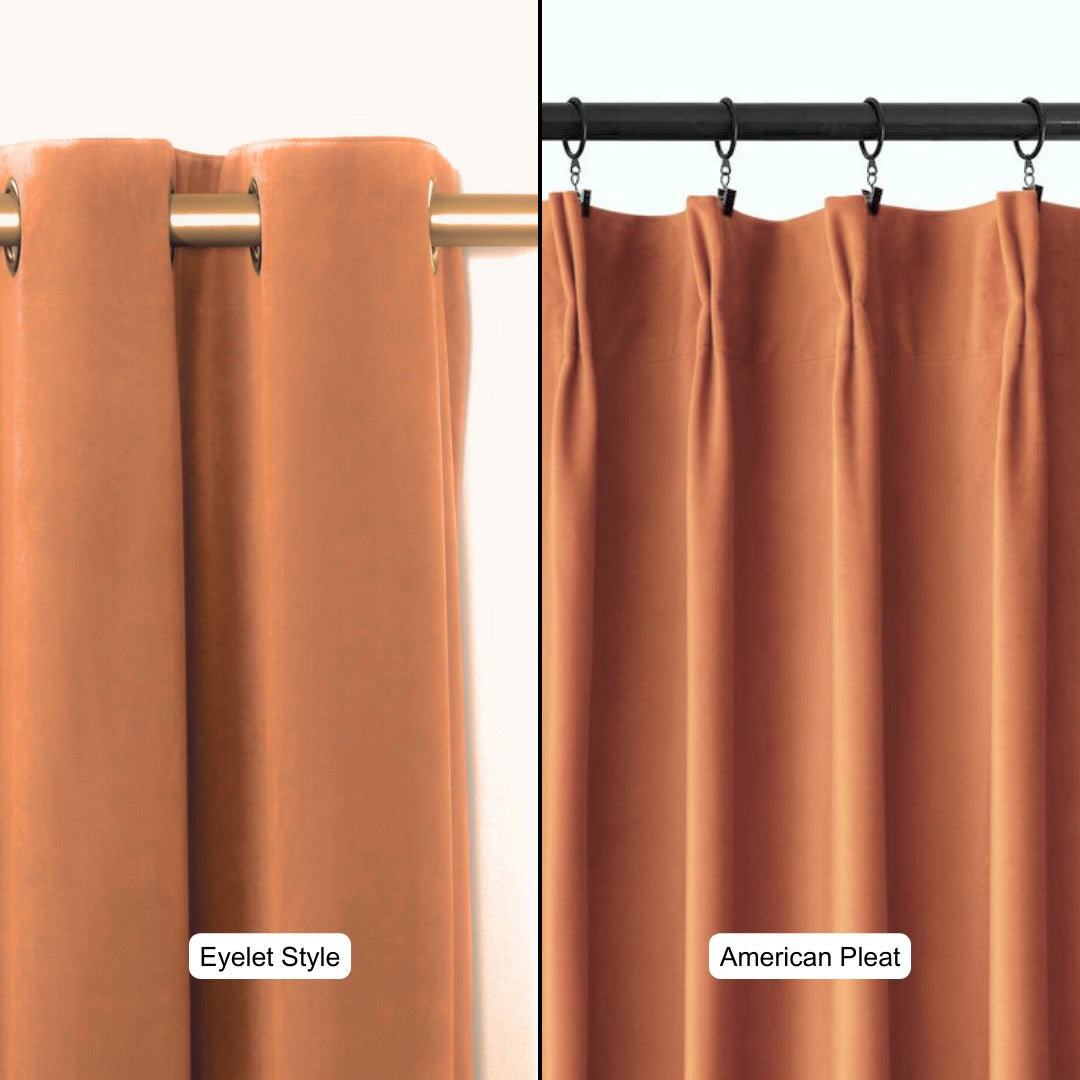 Amber Aura Premium Velvet Curtain