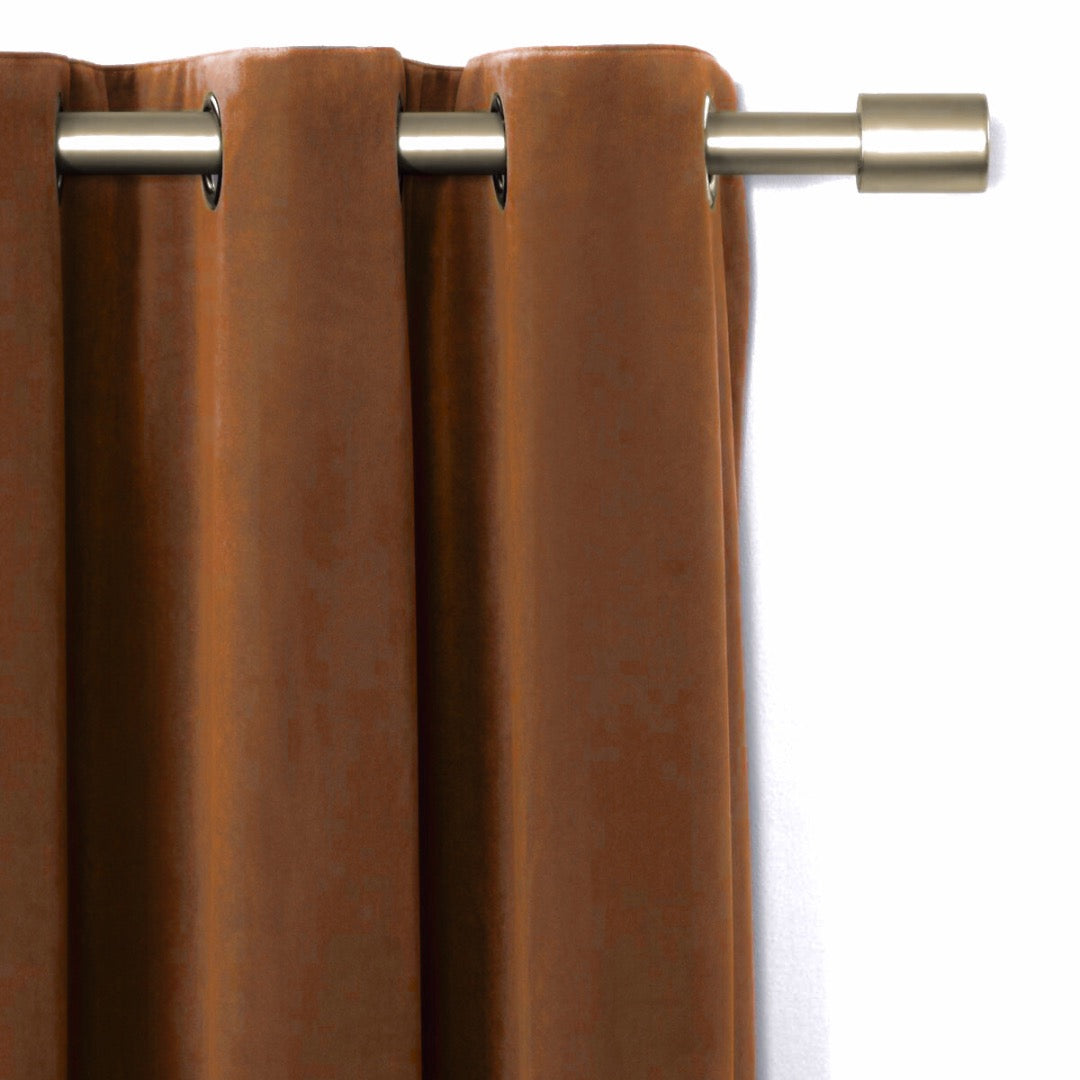 Brave Brown Premium Velvet Curtain