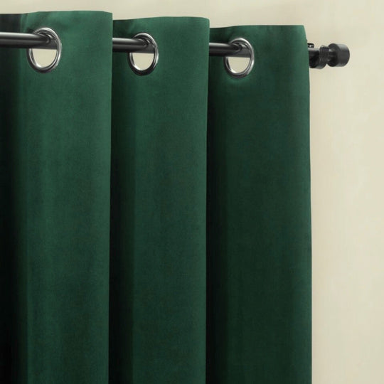 Bottle Green Premium Velvet Curtain lifestyle