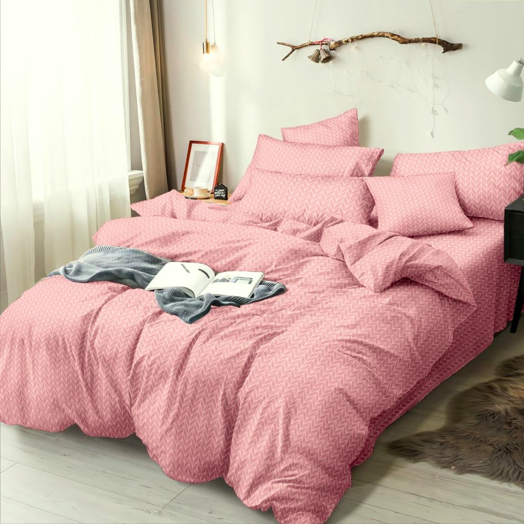 Flamingo Pink | Double Bed Cotton Comforter | Thin & Lightweight - Harsh Foundation India