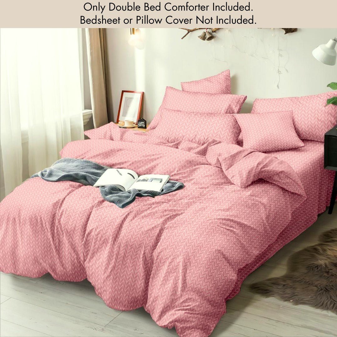 Flamingo Pink | Double Bed Cotton Comforter | Thin & Lightweight - Harsh Foundation India