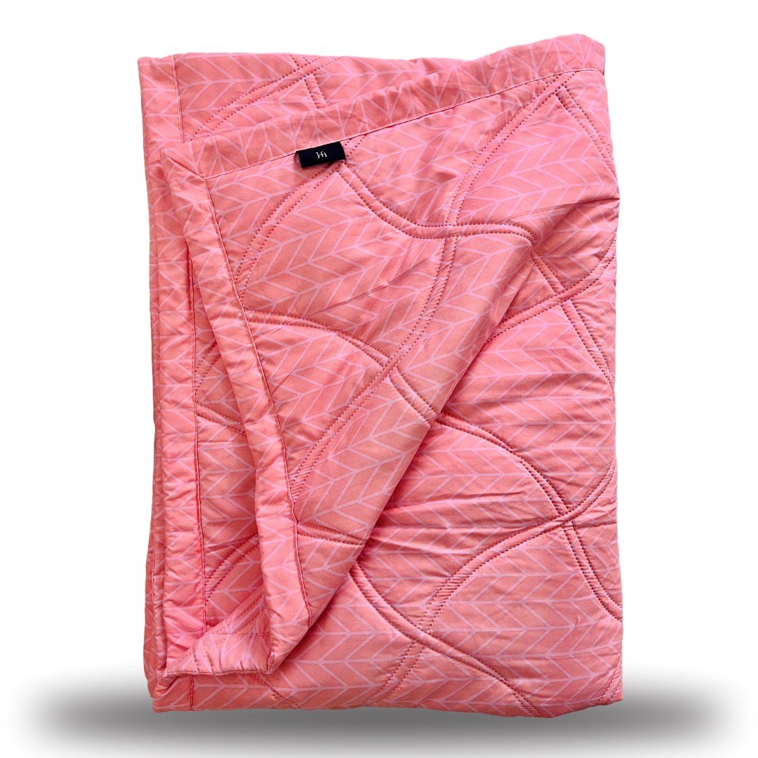 Flamingo Pink | Double Bed Cotton Comforter | Thin & Lightweight - Harsh Foundation India