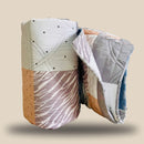 White Geometrical | Double Bed Cotton Comforter | Thin & Lightweight - Harsh Foundation India