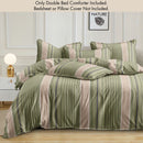 Striped Green | Double Bed Cotton Comforter | Thin & Lightweight - Harsh Foundation India