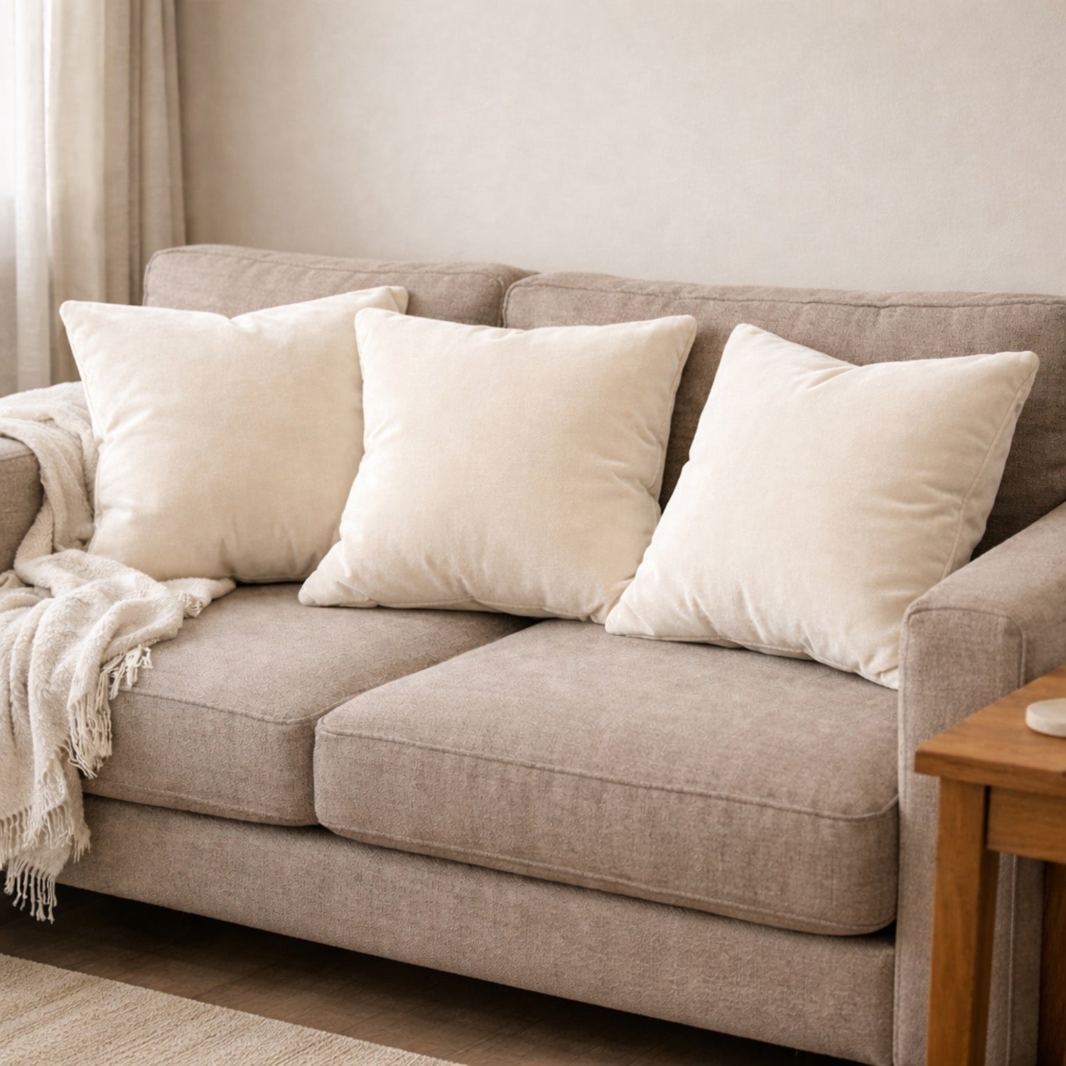 Classic Ivory Premium Velvet Curtain