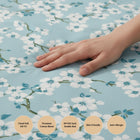 Sky Blossom Premium Cotton Blend 210TC Gulzar Bedsheet, Cloud Soft Double Bed