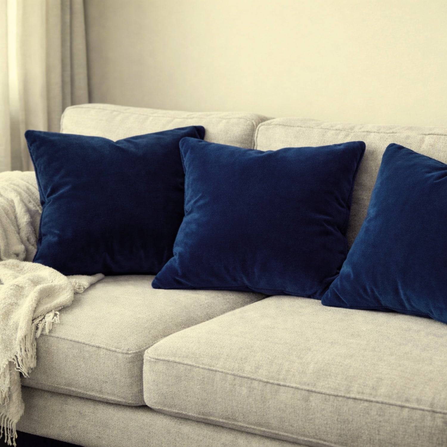 Elite Blue Premium Velvet Curtain