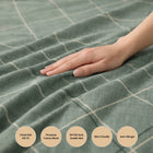 Serene Green Premium Cotton Blend 210TC Gulzar Bedsheet, Cloud Soft Double Bed