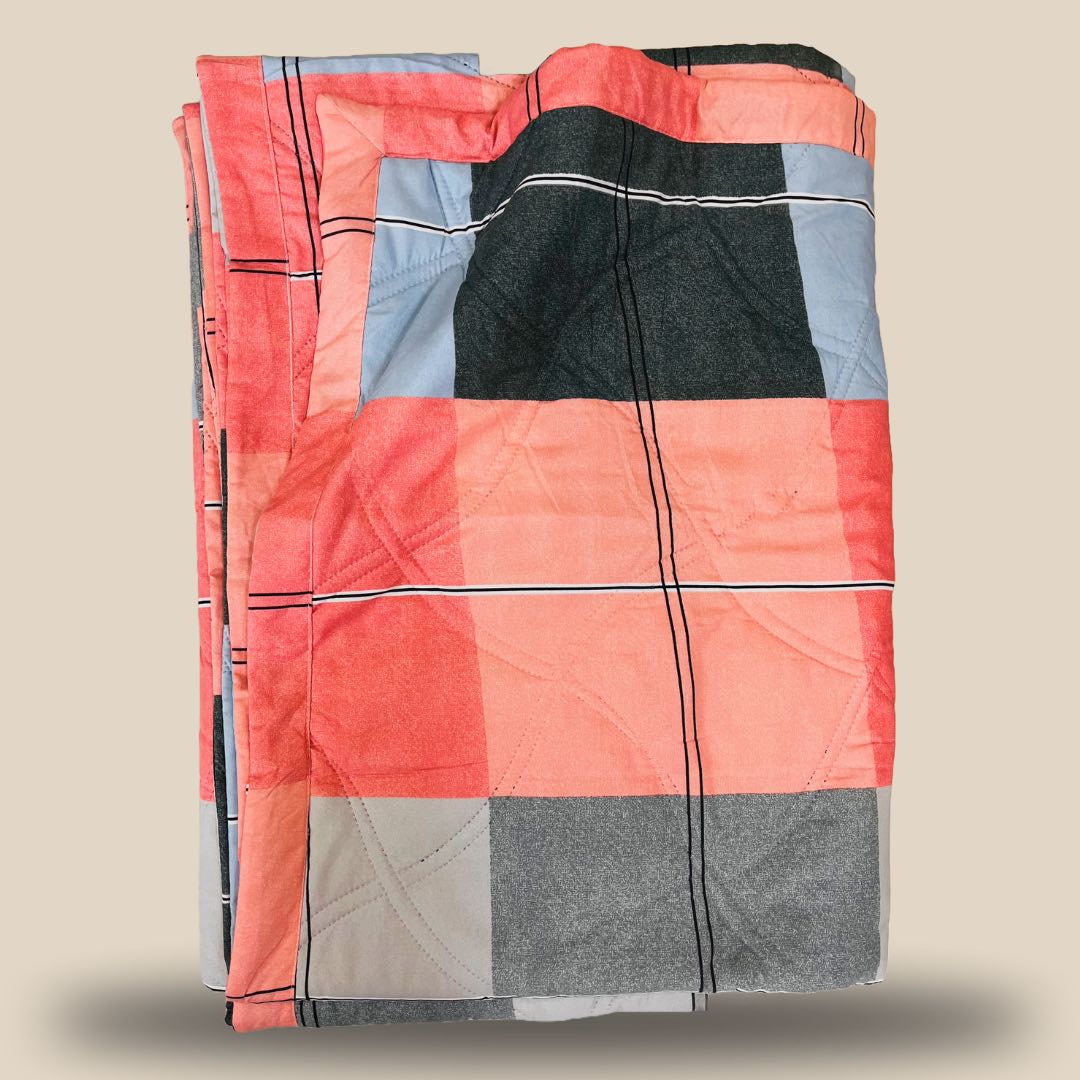Pastel Checks | Double Bed Cotton Comforter | Thin & Lightweight - Harsh Foundation India