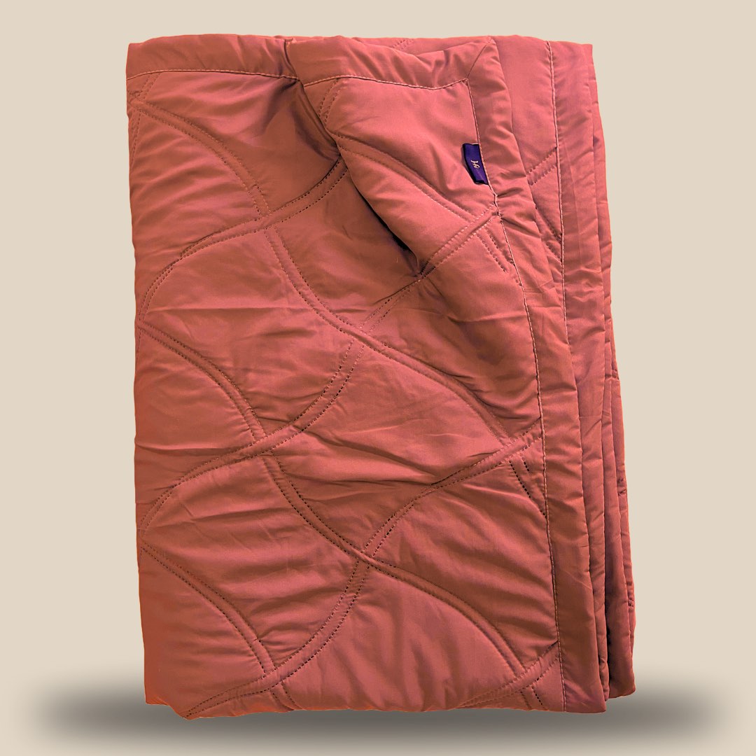 Terracotta Solid | Double Bed Cotton Comforter | Thin & Lightweight