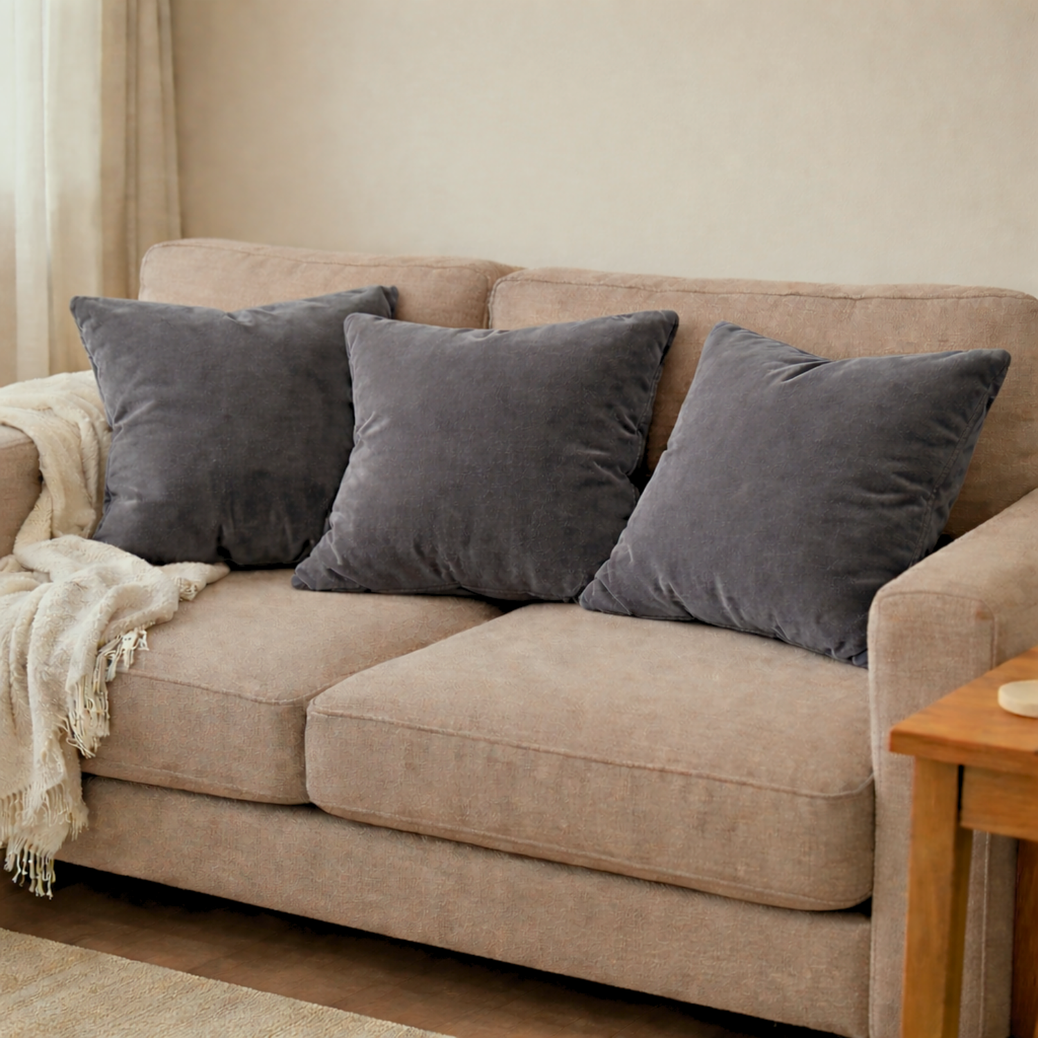 Ice Grey Premium Velvet Curtain