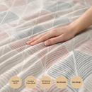 Blush Leaf Harmony Premium Cotton Blend 210TC Gulzar Bedsheet, Cloud Soft Double Bed