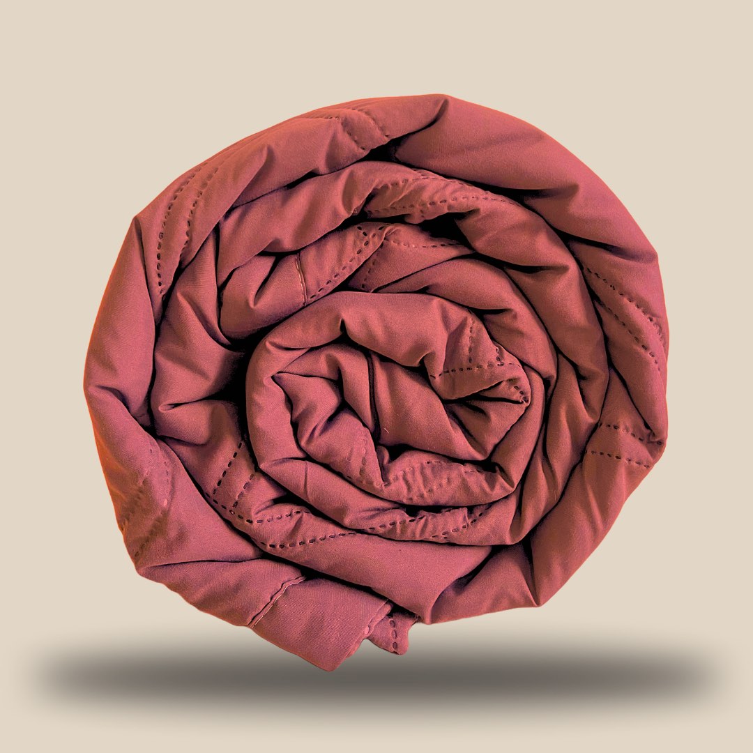 Terracotta Solid | Double Bed Cotton Comforter | Thin & Lightweight