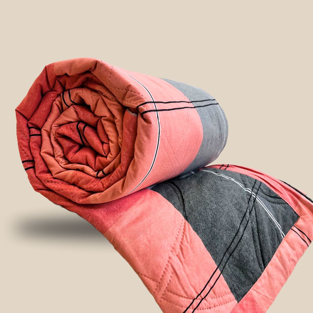 Pastel Checks | Double Bed Cotton Comforter | Thin & Lightweight - Harsh Foundation India