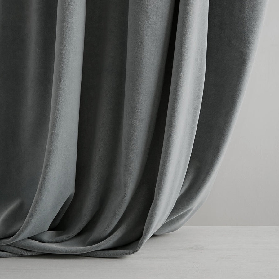 Contemporary Grey Premium Velvet Curtain