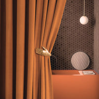 Amber Aura Premium Velvet Curtain