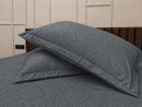 Lava Grey KI.NO.ORI Cotton-Sateen Blend 250TC Bedsheet Set King Size