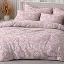 Blush Medallion Pink Gulzar Comforter – Cloud Soft Microfibre Filled, 210 TC Cotton Blend, Double Bed