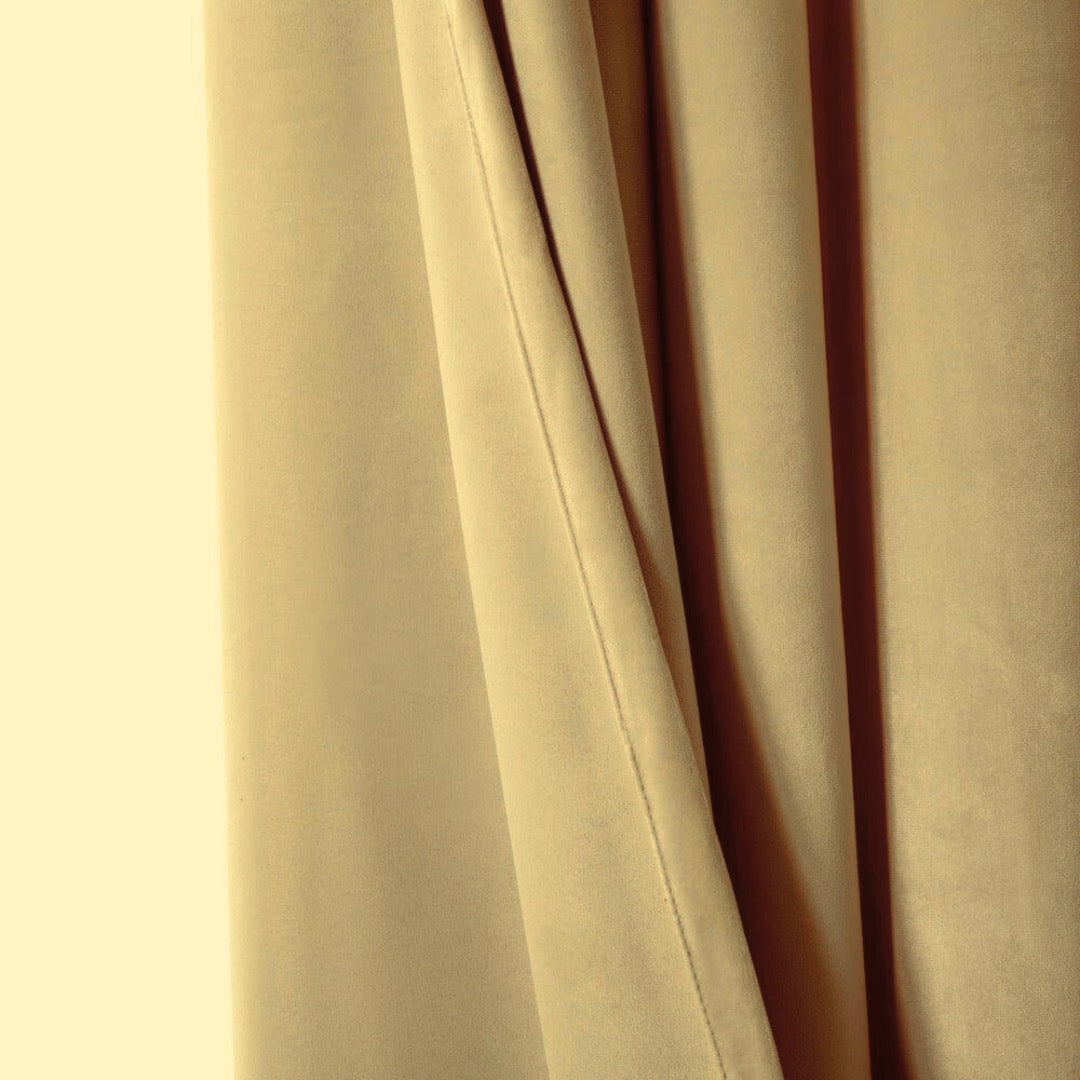 Modern Beige Premium Velvet Curtain