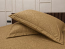 Sepia Beige KI.NO.ORI Cotton-Sateen Blend 250TC Bedsheet Set King Size
