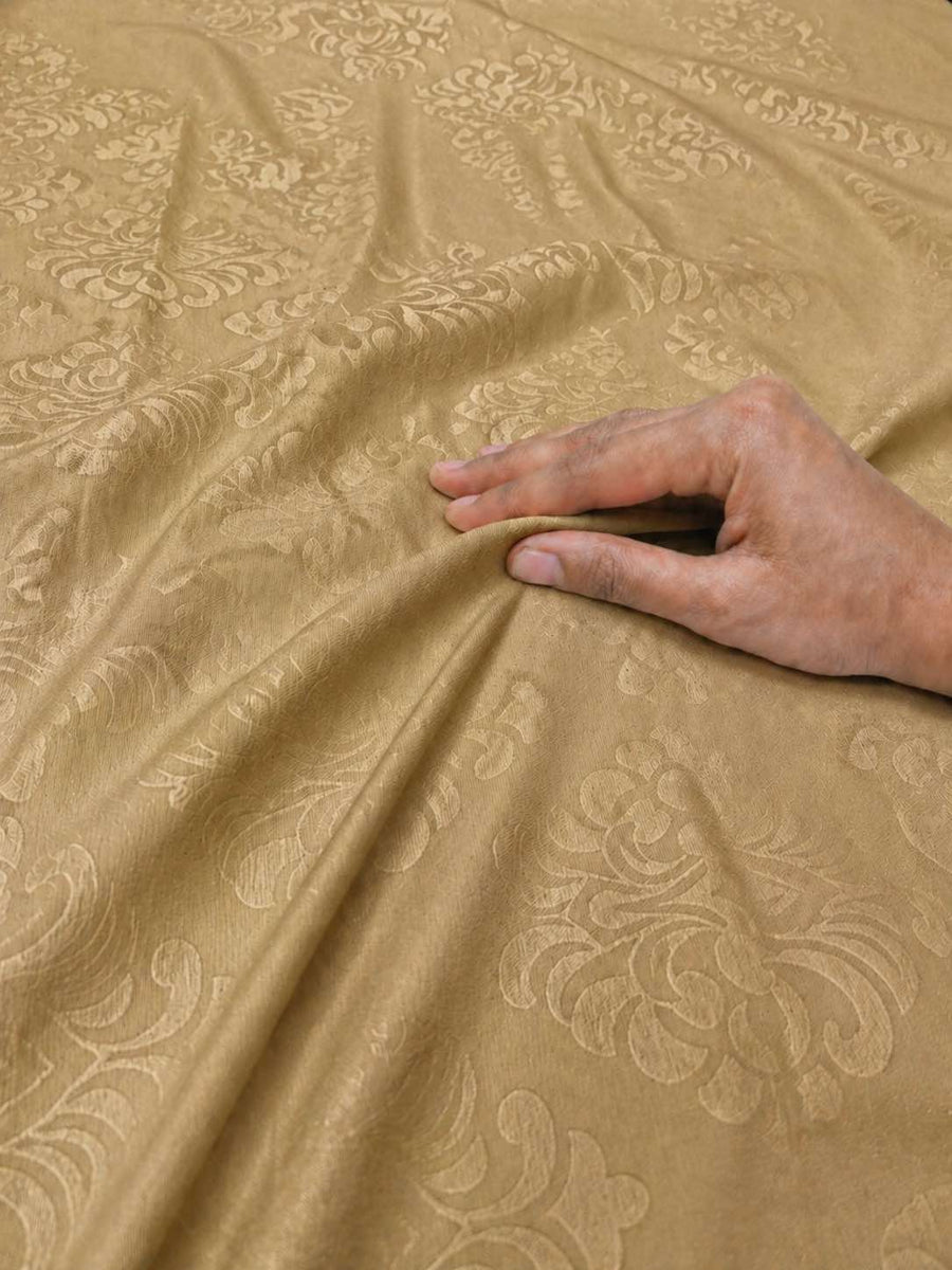 Sepia Beige KI.NO.ORI Cotton-Sateen Blend 250TC Bedsheet Set King Size