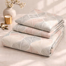 Blush Leaf Harmony Premium Cotton Blend 210TC Gulzar Bedsheet, Cloud Soft Double Bed