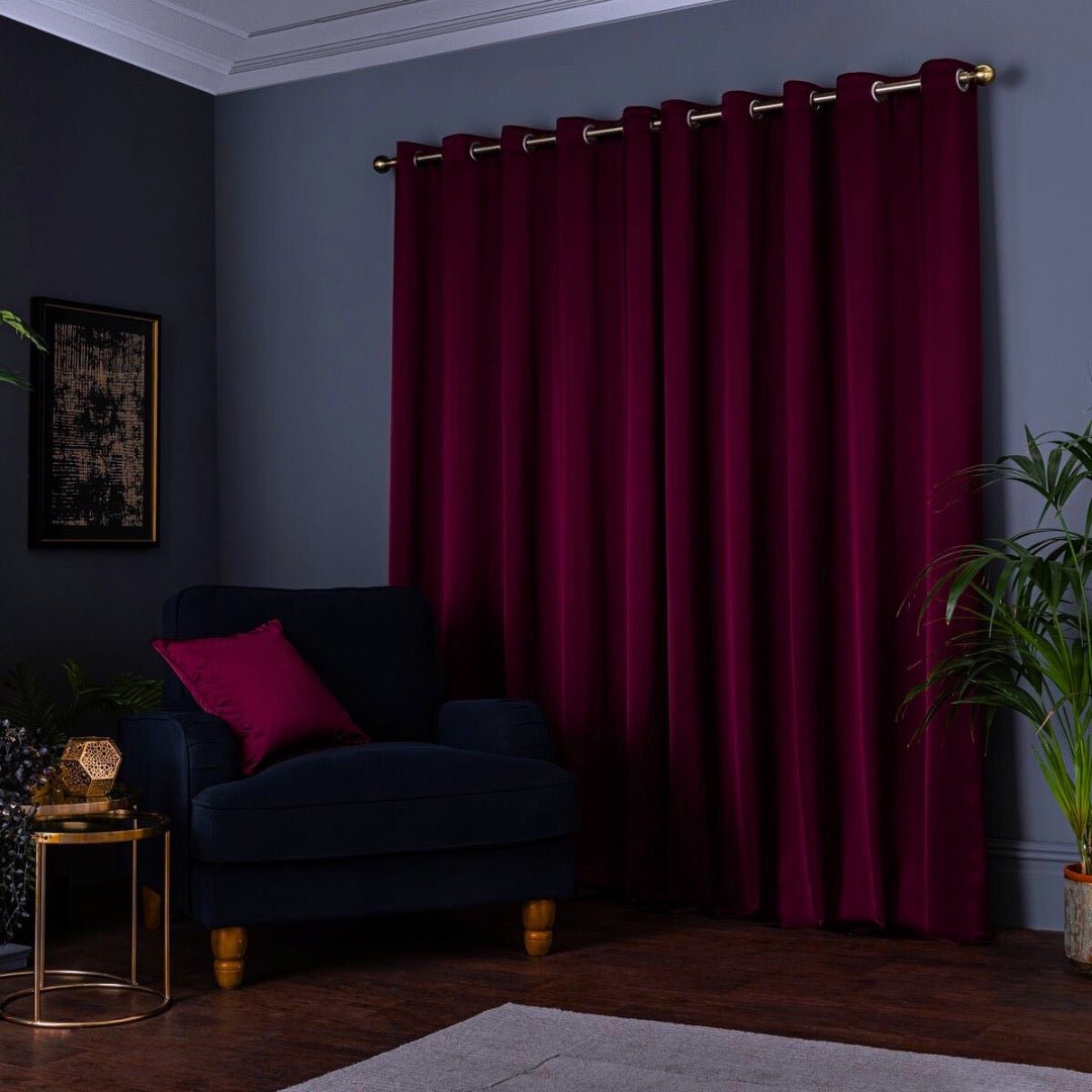 Bordeaux | Velvet Curtain | 7 Feet - Harsh Foundation India