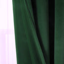 Bottle Green American Pleat Velvet Curtain