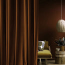 Brave Brown American Pleat Velvet Curtain