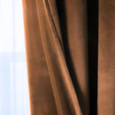 Brave Brown Premium Velvet Curtain