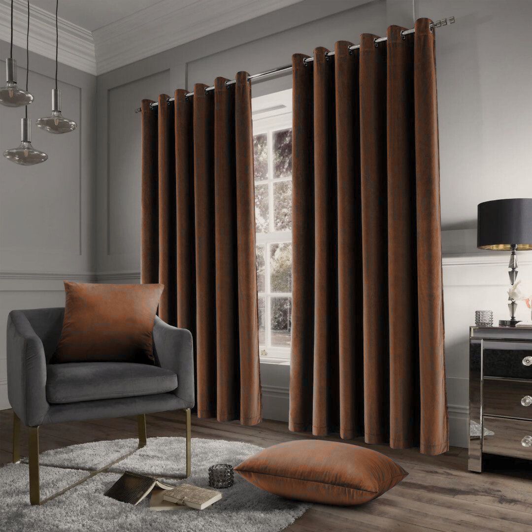 Brave Brown | Velvet Curtain | 7 Feet - Harsh Foundation India