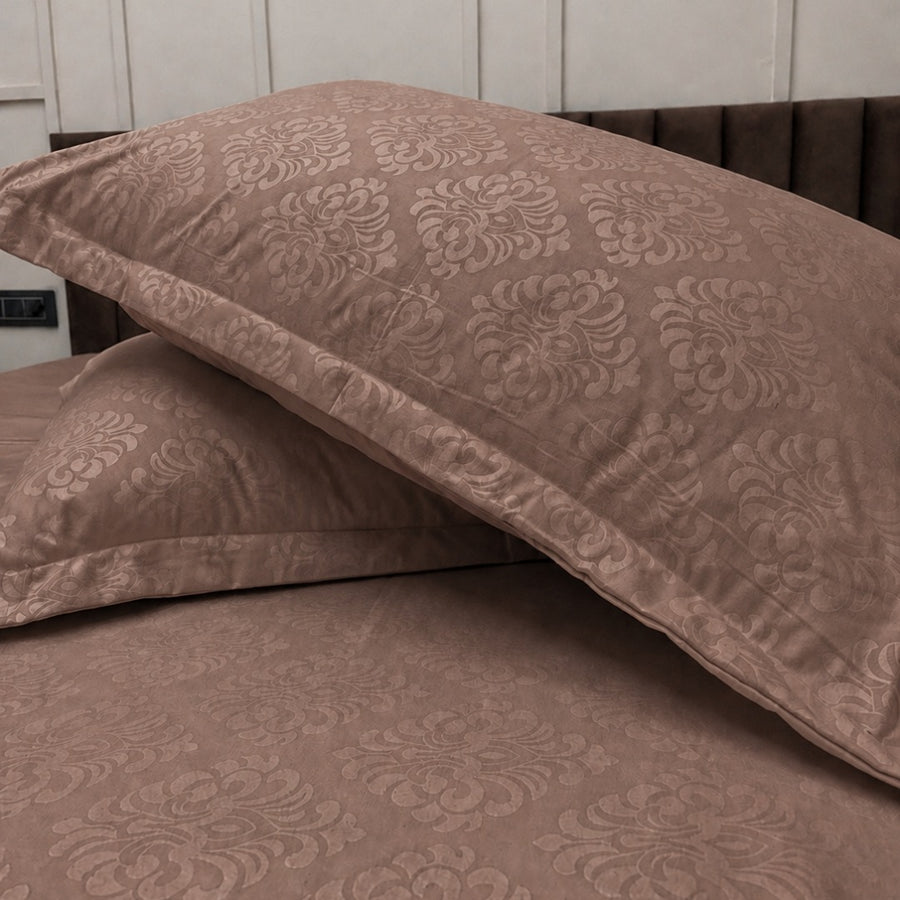 Cocoa KI.NO.ORI Cotton-Sateen Blend 250TC Bedsheet Set King Size