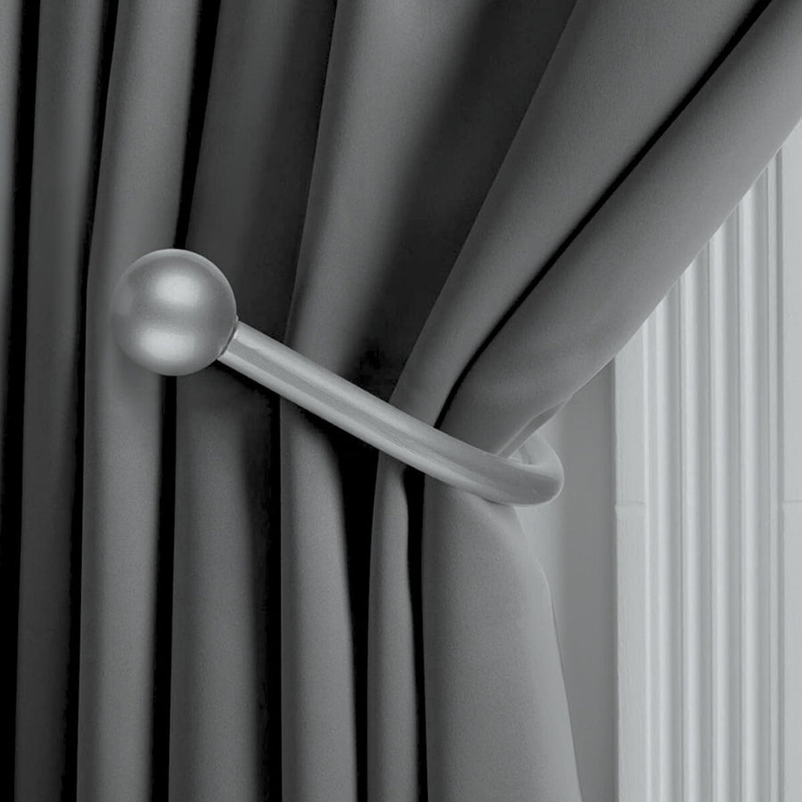 Contemporary Grey American Pleat Velvet Curtain