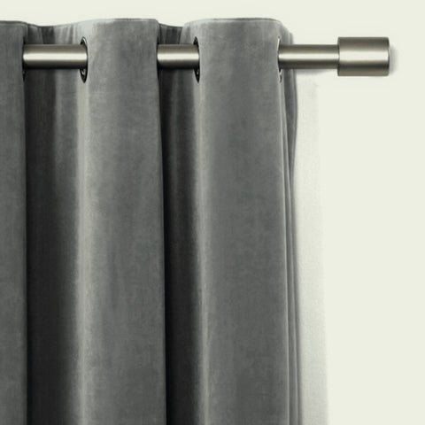 Contemporary Grey Premium Velvet Curtain