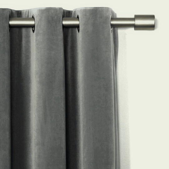 Contemporary Grey Premium Velvet Curtain