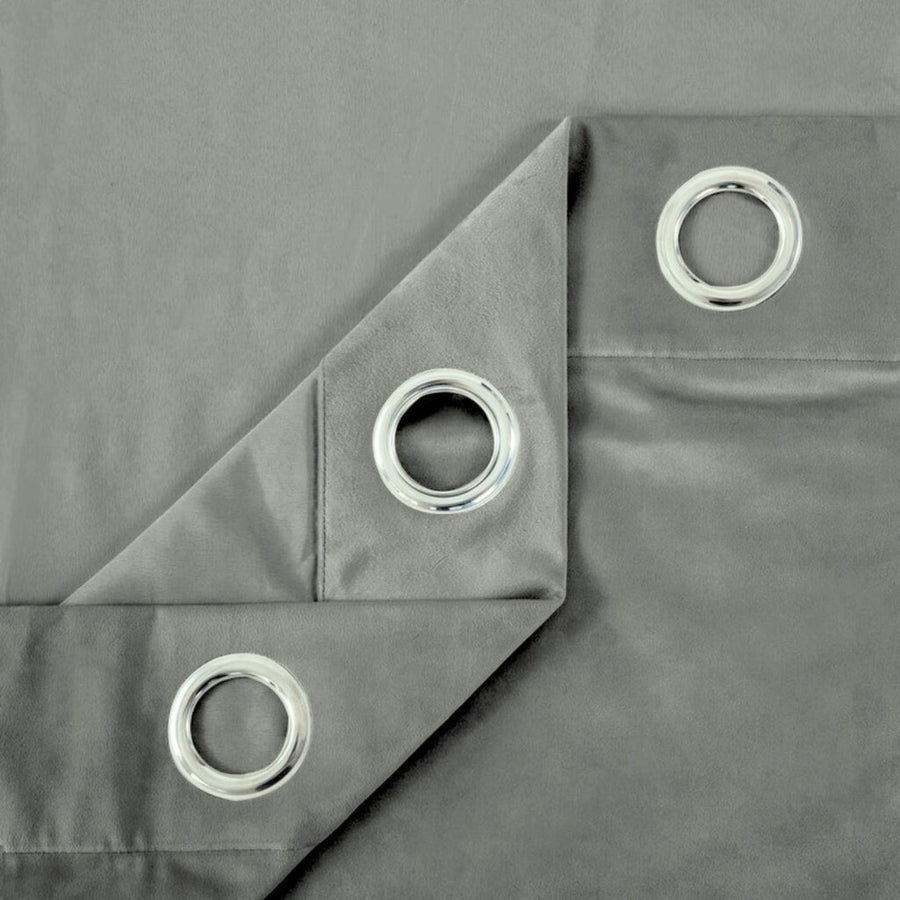 Contemporary Grey | Velvet Curtain | 7 Feet - Harsh Foundation India