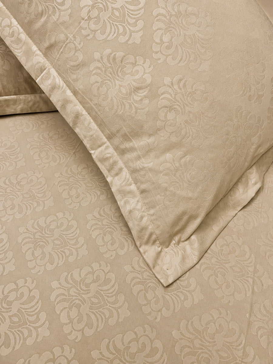 Marshmallow Cream KI.NO.ORI Cotton-Sateen Blend 250TC Bedsheet Set King Size