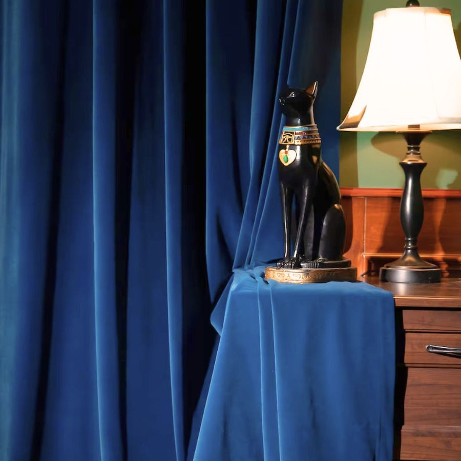 Elite Blue | Velvet Curtain | 7 Feet - Harsh Foundation India