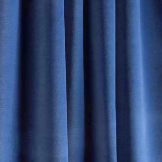 Elite Blue American Pleat Velvet Curtain