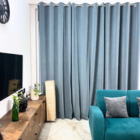 Ice Grey Premium Velvet Curtain