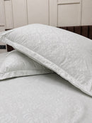 Cloudy Grey KI.NO.ORI Cotton-Sateen Blend 250TC Bedsheet Set King Size